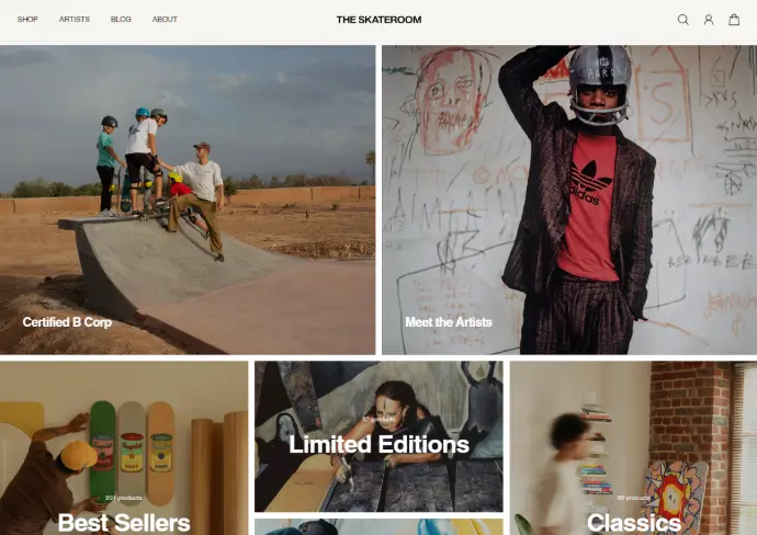 home page de site ecommerce qui vend des vêtements