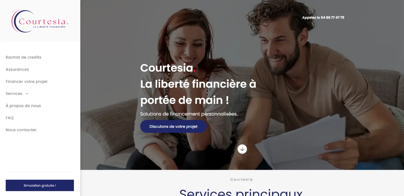 Home page du site Courtesia