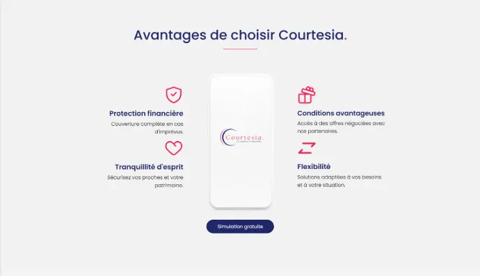 une section &#34;nos valeurs&#34; du site Courtesia