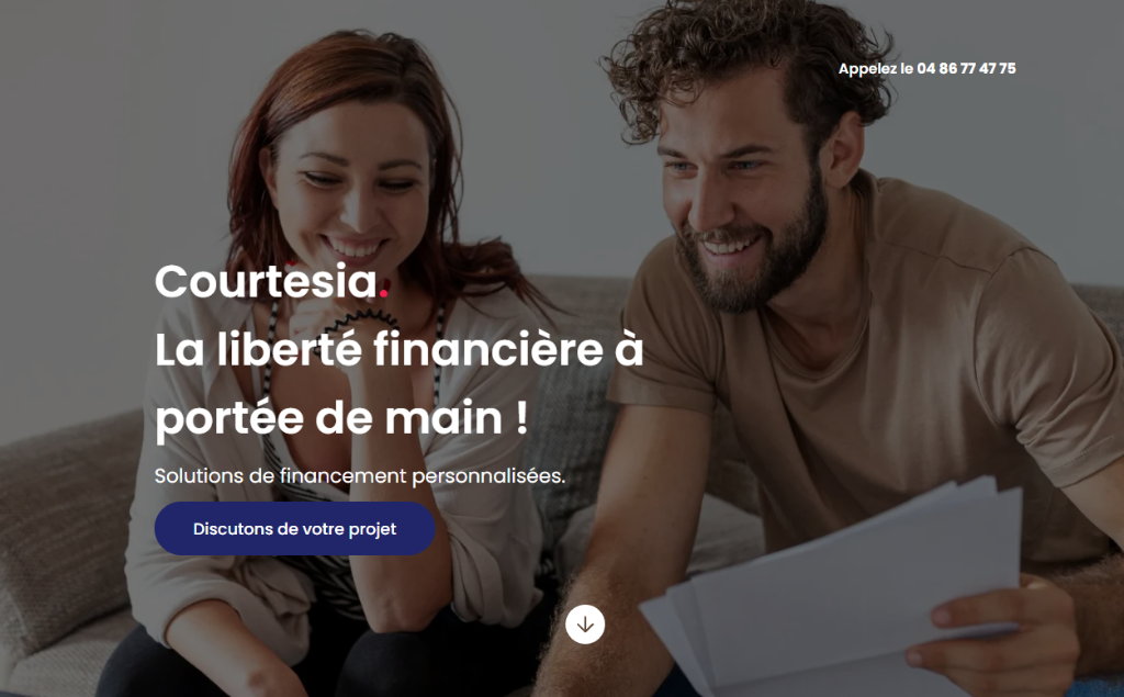 Home page du site Courtesia