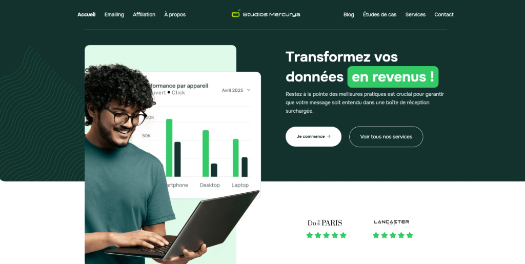 Home page site Studios Mercurya