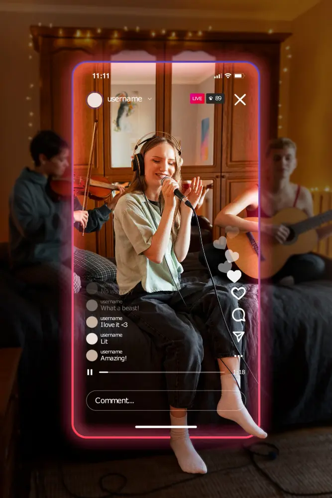 un exemple de live instagram
