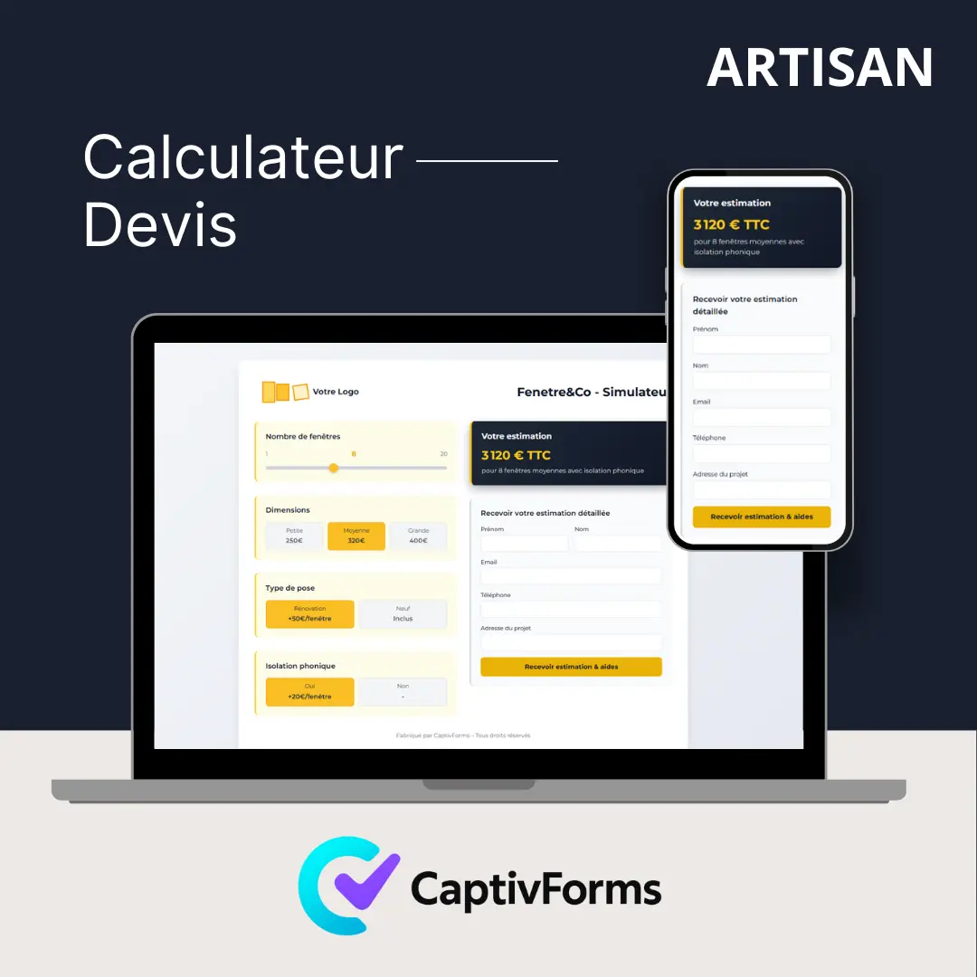 Calculateur de devis pour un artisan menuisier