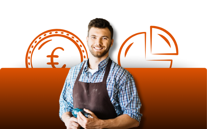 Menuisier qui souris et tiens une perceuse dans la main