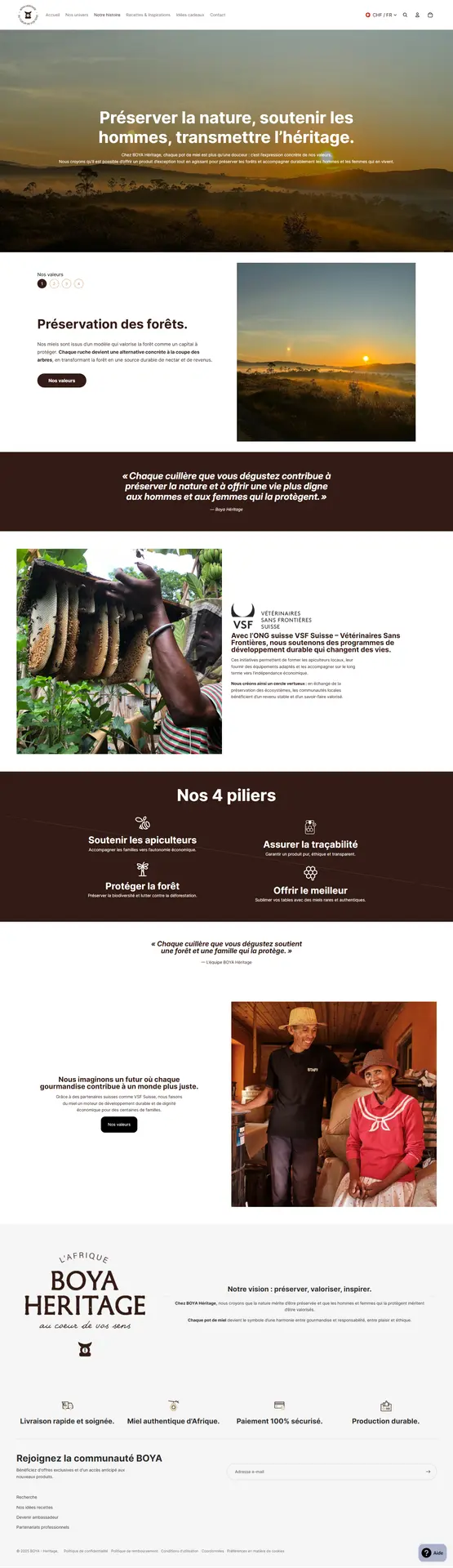 Page B2B d'un site e-commerce : un site e-commerce créé par Xelico