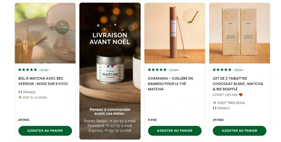 exemple de promotion dans une collection Shopify