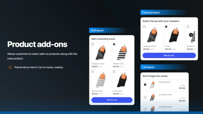Upsell : add-on page produit