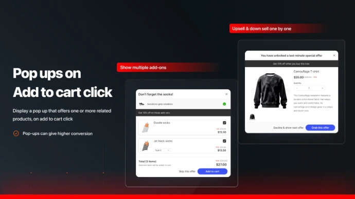 Upsell : Page panier, proposition de produit