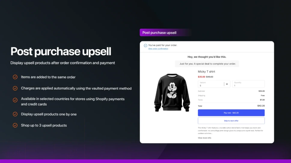 Upsell : page de remerciement proposition unique