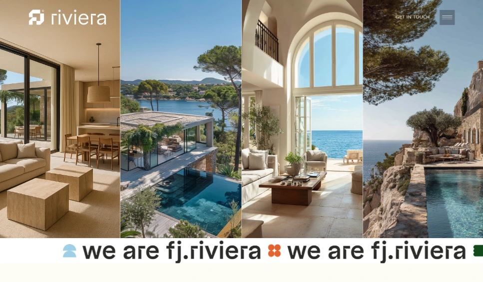 Page d'accueil webflow pour un site de cabinet d'architecture