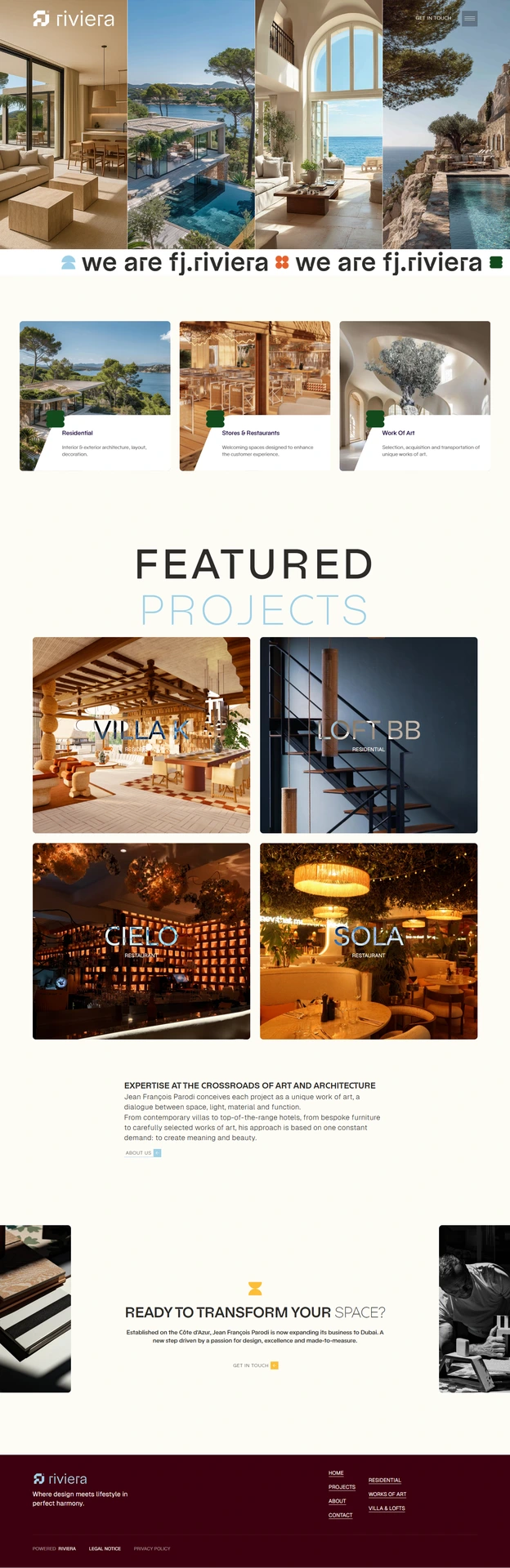 Page projet client pour un site d'architect