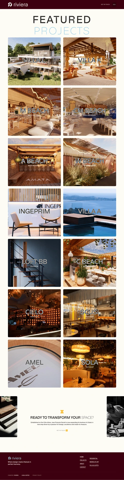 Résumé de plusiers projet d'un architect