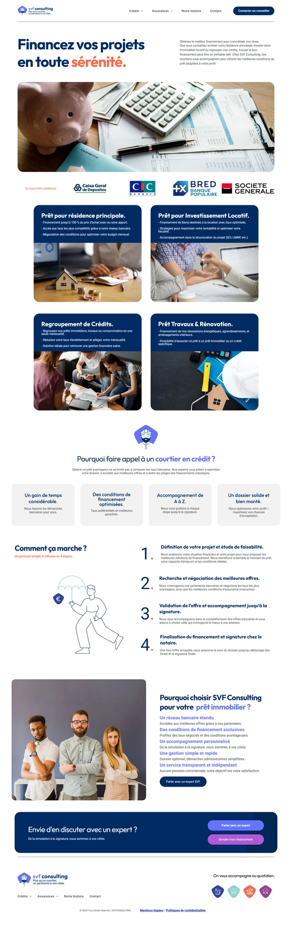 Page service du site SVF Consulting